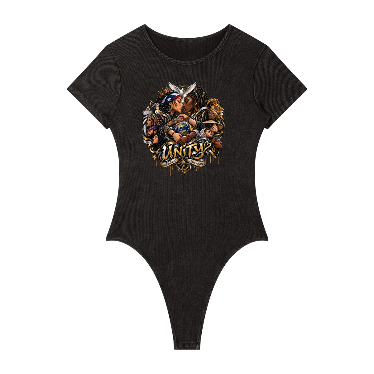 Women's Mineral Wash Crewneck Bodysuit