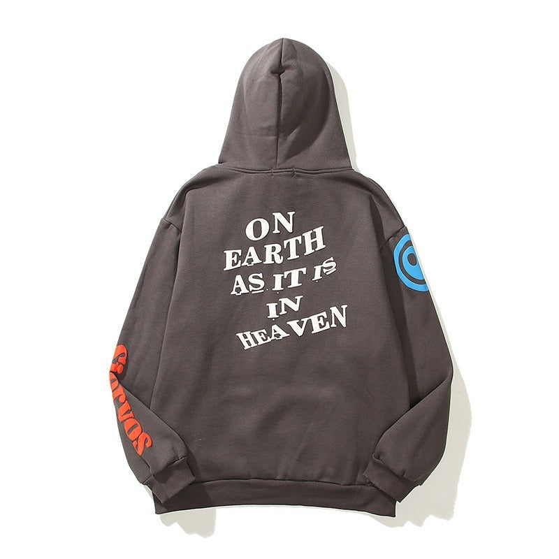 European and American Style Kanye Kanye Three Dimensional Foam Graffiti Print Hoodie For Men and Women Hip Hop Hoodie