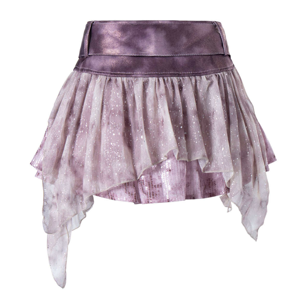 Punk style strap irregular skirt for women