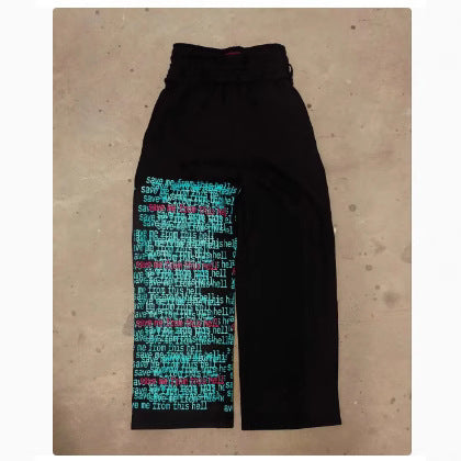Printed Wide Leg Pants