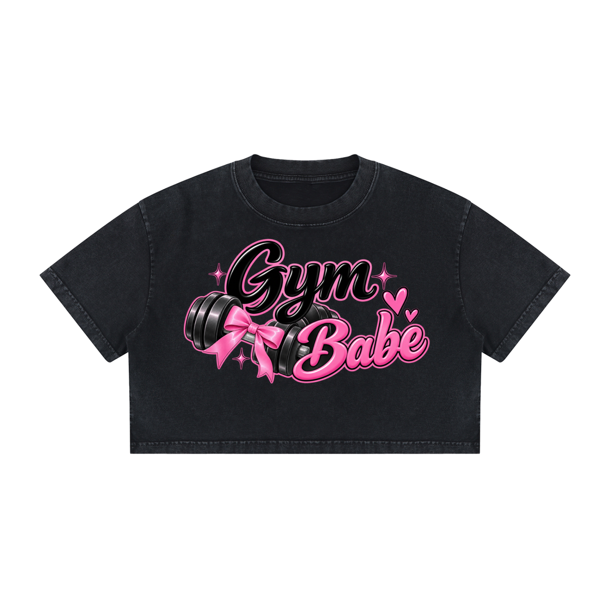 Women's Mineral Wash Cotton Crop T-Shirt