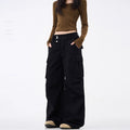 Urban Retro Wide-Leg Slim Fit Casual Pants Style Straight Leg Slight Flare Long Trousers Trendy