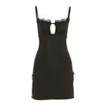 Europe and the United States style  summer new women's sling a line shoulder fashion sexy backless slit dress women
