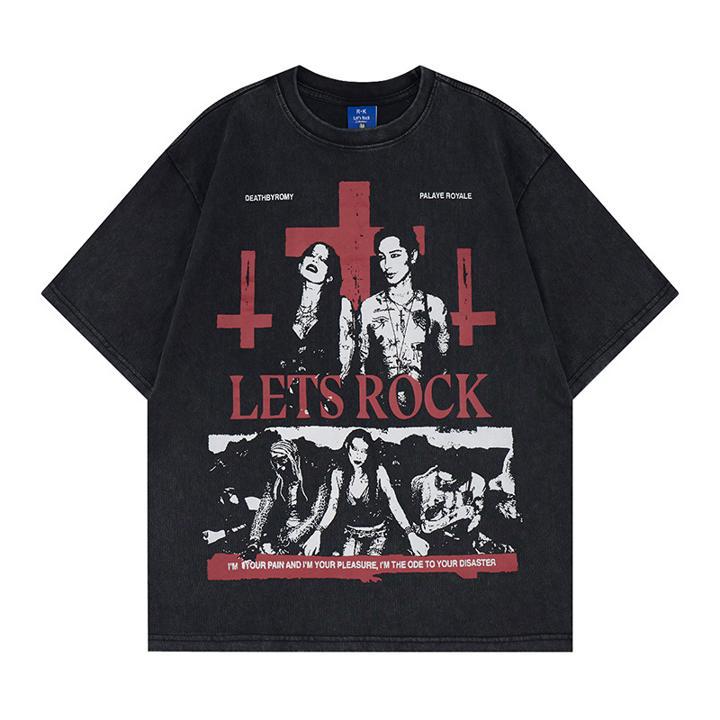 Punk rock band short sleeved