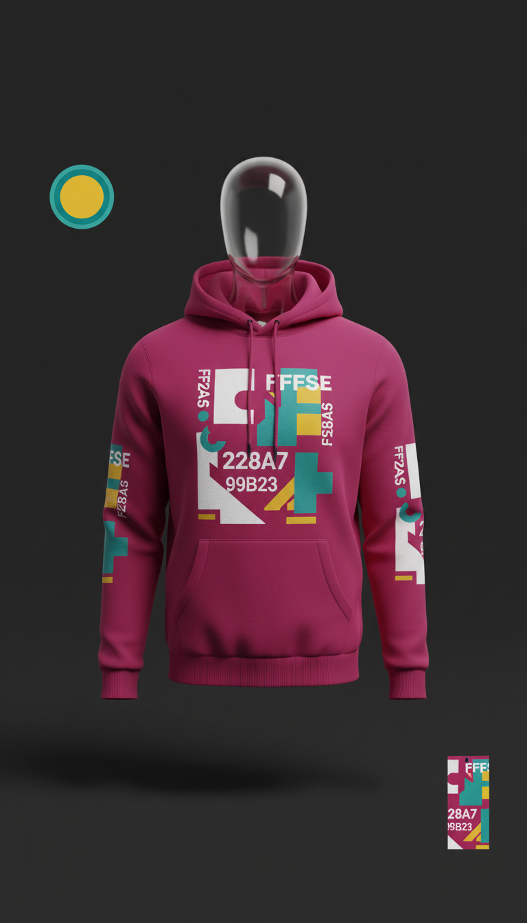 Metro Magenta Graphic Hoodie