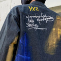 Autumn Harajuku Vintage Hand Painted Graffiti Print Denim Jacket