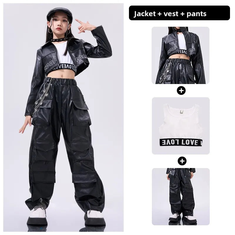 Girls Jazz Dance Costume Set