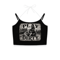 Contrast Binding Halter Tank Top
