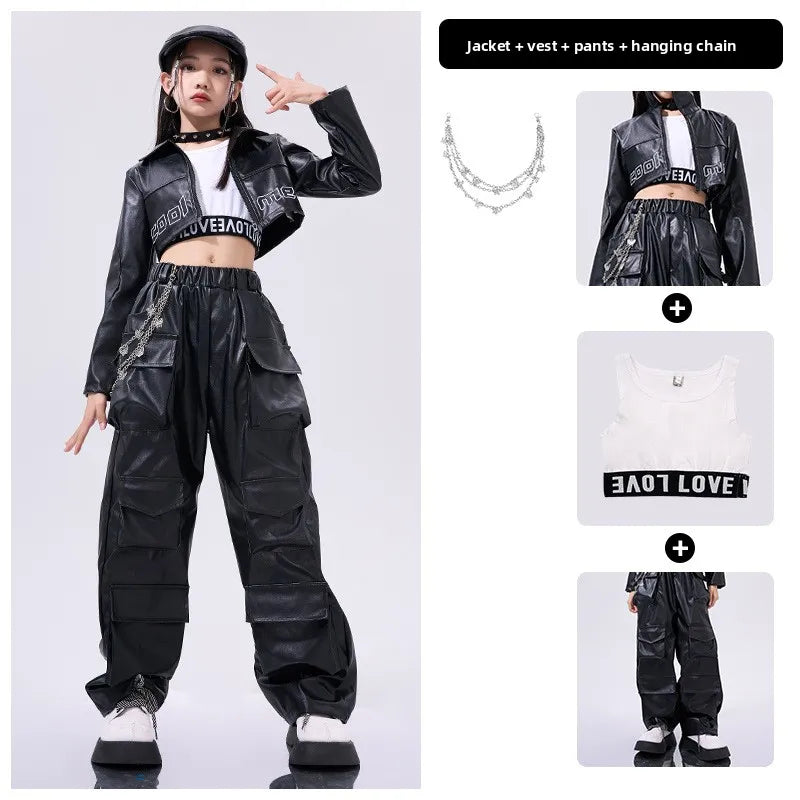 Girls Jazz Dance Costume Set