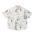 Cartoon full print painting graffiti short sleeved shirt