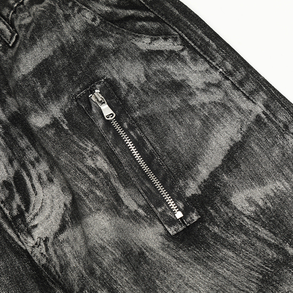 Punk painted and dirty jeans