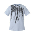 Graffiti star print round neck short sleeved shirt