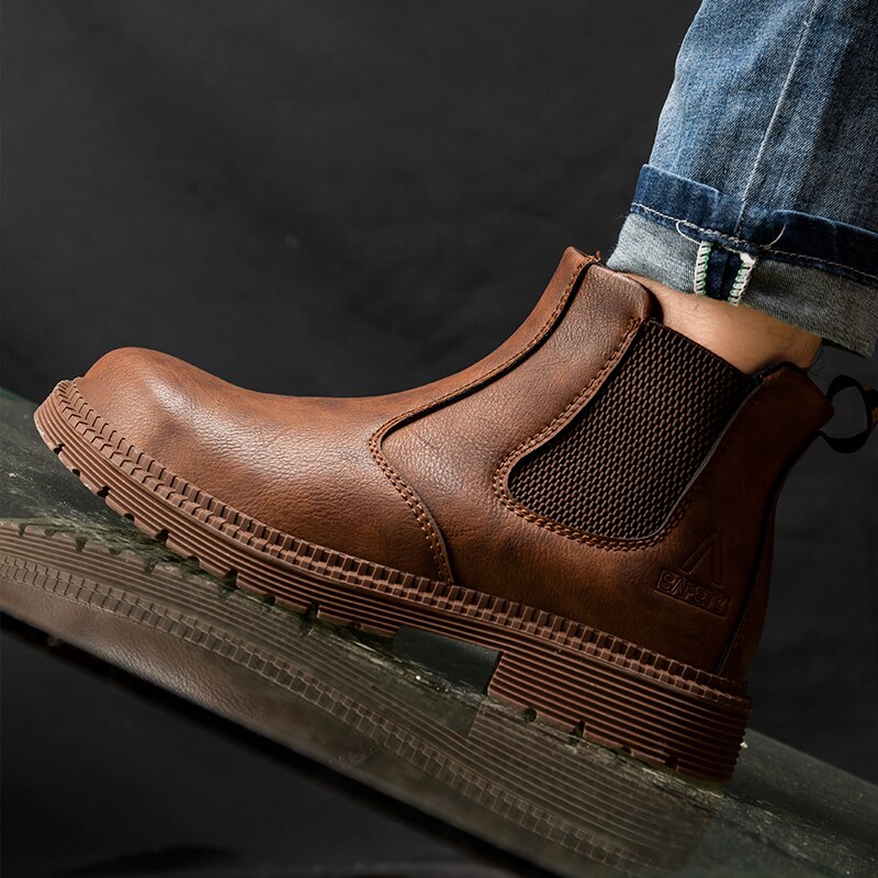 Work Safety Boots Men's Boots Chelsea Boots Steel Toe Safey Shoes