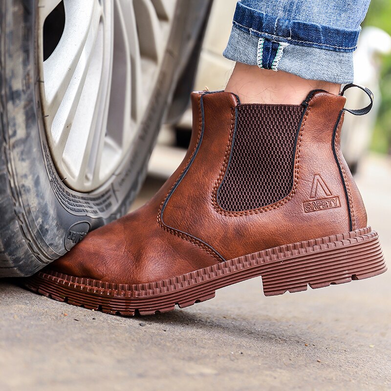 Work Safety Boots Men's Boots Chelsea Boots Steel Toe Safey Shoes