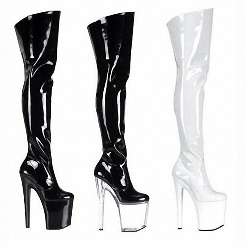 Hate the sky?higher than knee-high stilettos.