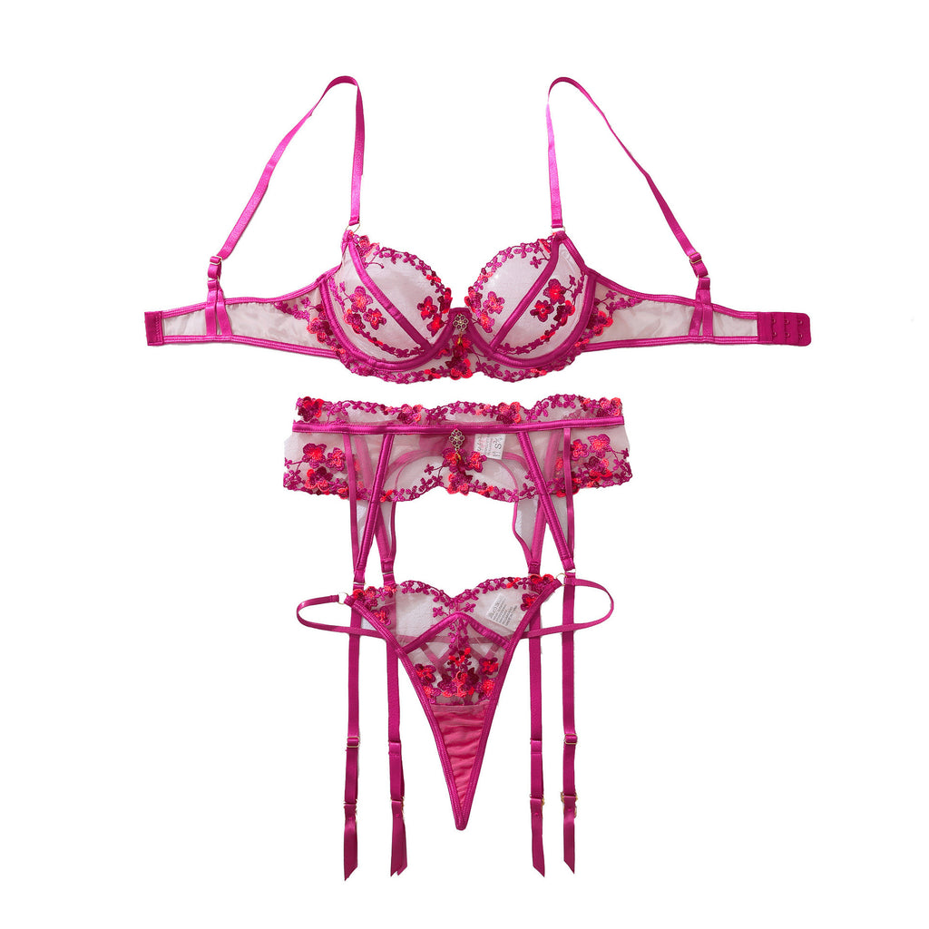 Floral Lace Push-Up Lingerie Set
