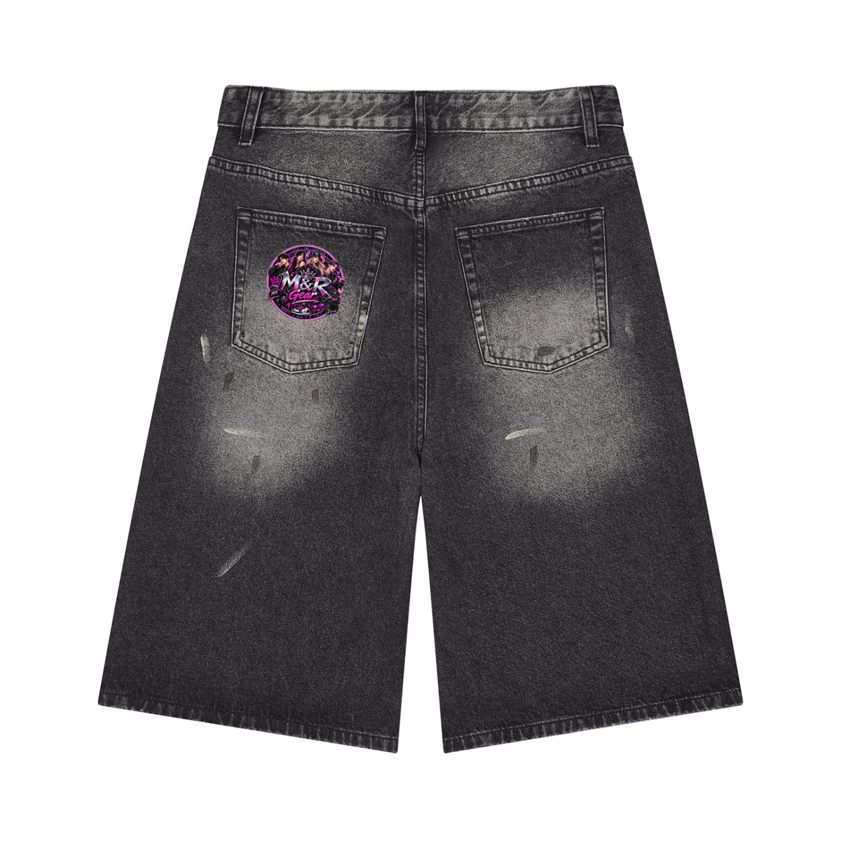 Men’s Vintage Wash Wide Leg Denim Shorts
